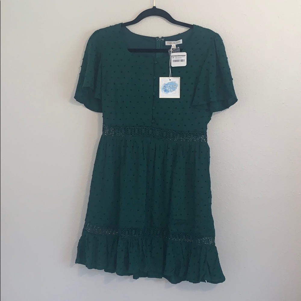 Cloud Ten Green Dress Size: Medium NWT